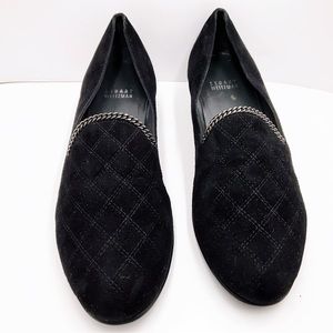 {Stuart Weitzman}Hallmark Chain-Trim Loafers